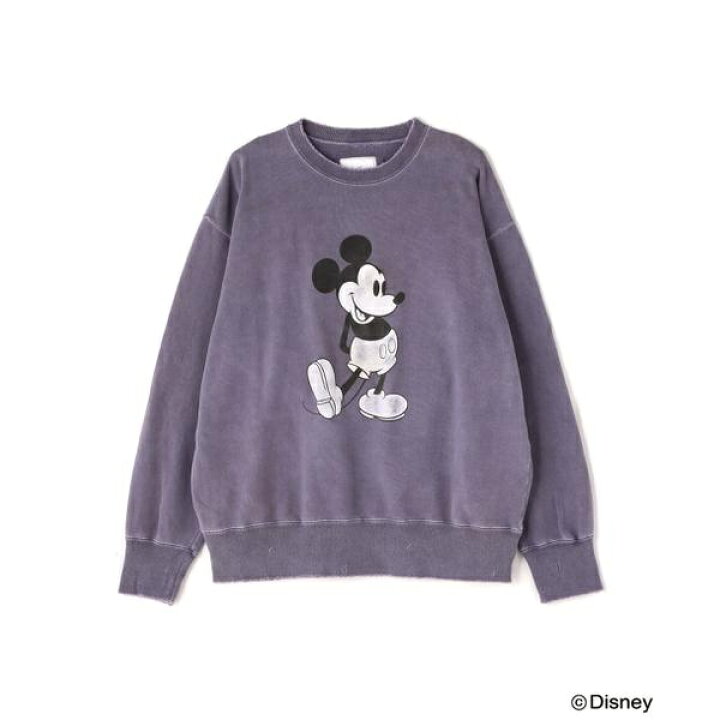 楽天市場】-ANCELLM／ ”MICKEY PRINT DAMAGE SWEAT SHIRT”／ガーデン 