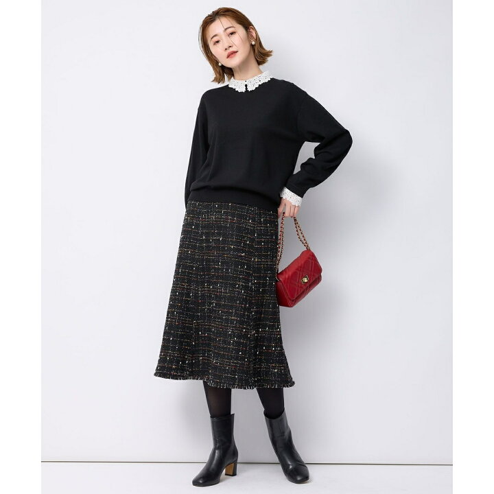 楽天市場】【洗える】エンブロイダリー 襟デザイン ニット／23区（23KU  