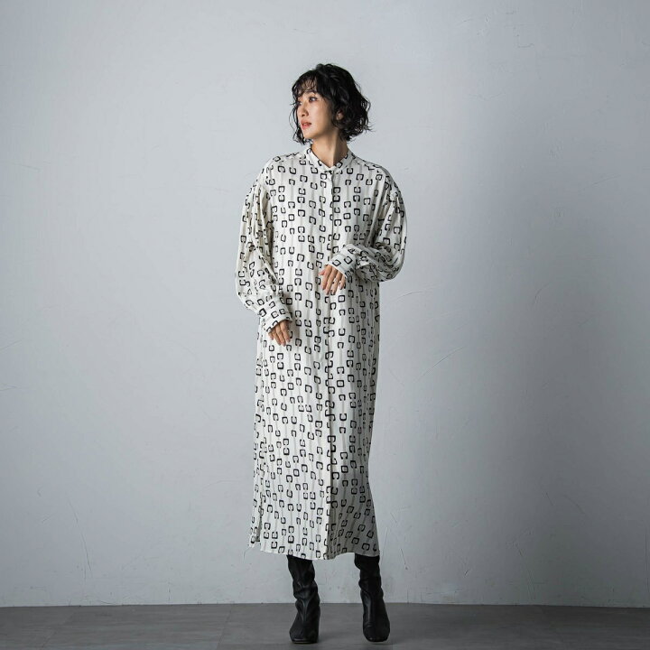 楽天市場】バックサテンプリントワンピース≪洗える≫／ロートレアモン  
