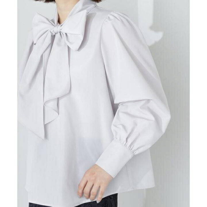 楽天市場】ギャザーショルダーリボンブラウス 24SS／ナチュラル 