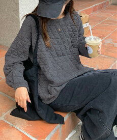 キルティングトレーナー レディース 韓国／ミニミニストア（miniministore）