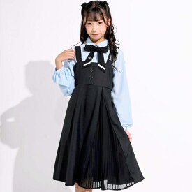 【 ニコ☆プチ 掲載 】プリーツ切り替えジャンパースカート(130~160cm)／ジディ（ZIDDY）