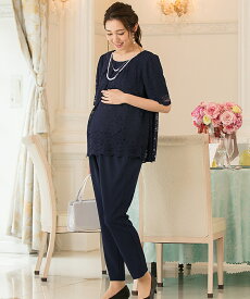 【洗える / UVカット / ストレッチ 】 マタニティ セットアップ　結婚式　M〜4L／アッドルージュ（Addrouge）