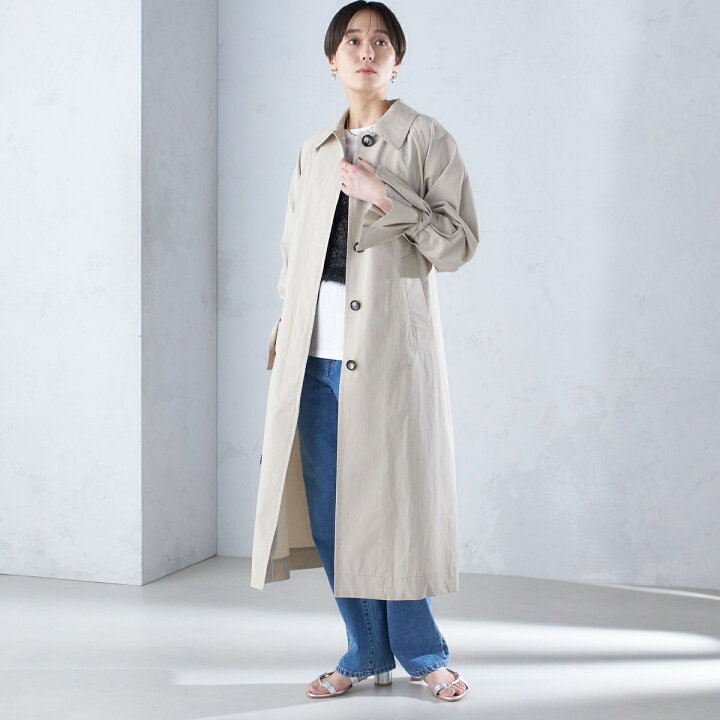 楽天市場】〈手洗い可能〉ロング ステンカラー コート 24SS  