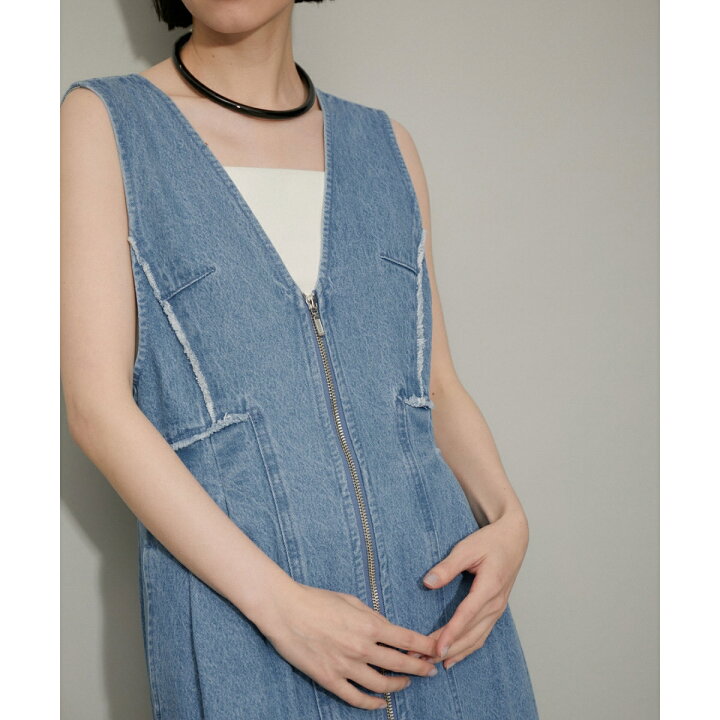 楽天市場】【WEB限定】ジップアップデニムワンピース 