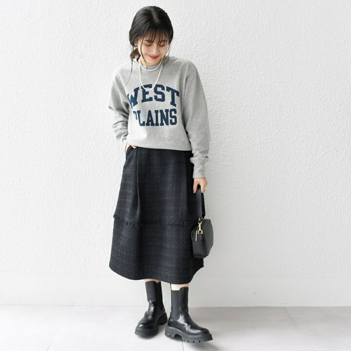 楽天市場】SHIPS any: ツイード バレル コクーン スカート［NAVY BLUE 