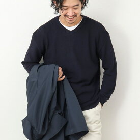 《2点セット》片畦 浅Vロールネックニット Tシャツ付き／ノーリーズ（NOLLEY'S）