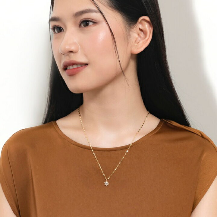 楽天市場】【AS ME】K18 イエローゴールド ダイヤモンド ネックレス  