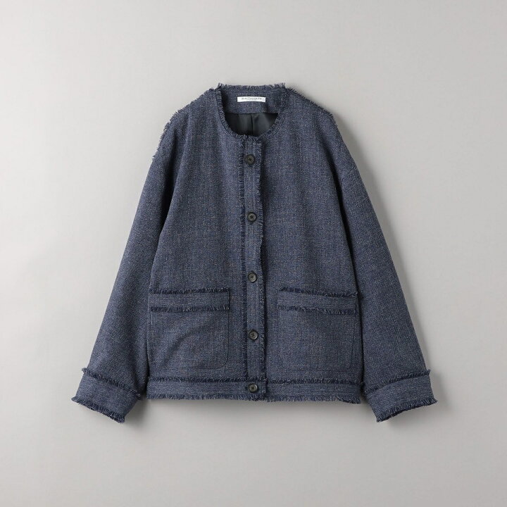 楽天市場】デニムライク ツイード フリンジジャケット／ビューティー  