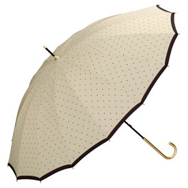 【Wpc.】雨傘 16本骨ピンドット 55cm 大きい 晴雨兼用 傘 レディース 長傘／Wpc.（WPC）