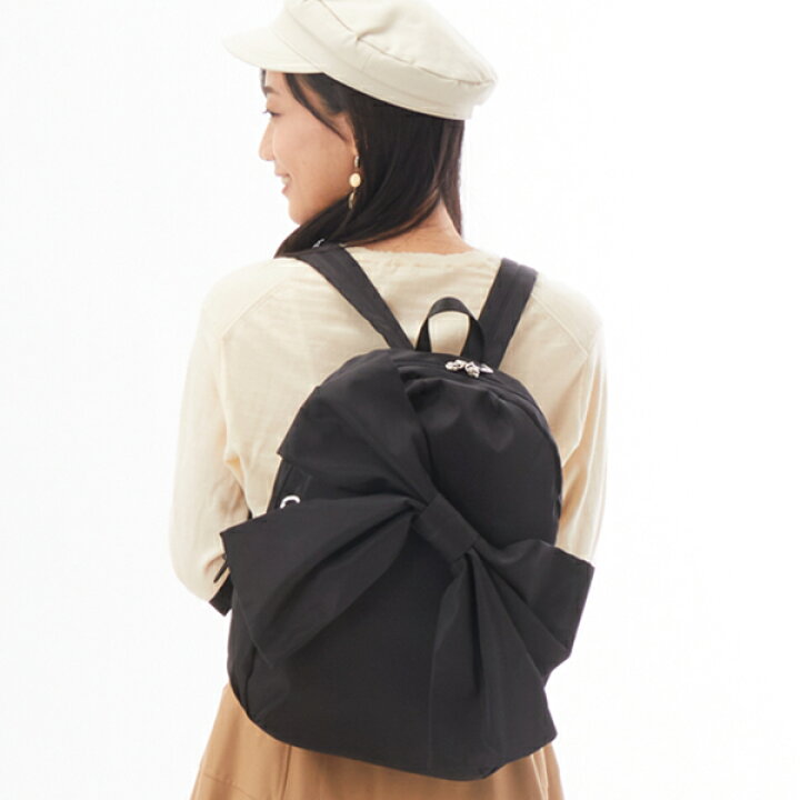 楽天市場】【CURIBISCUI】軽量ポリエステル リボンモチーフ リュック 