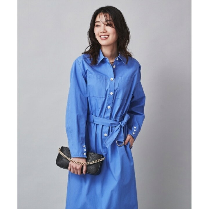 楽天市場】【きれいめカジュアル／洗える】コットンシャツワンピース  