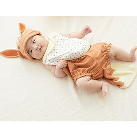 モンポケ ギフトセット （ イーブイ エプロンスーツ＆帽子 ）／犬印マタニティ＆ベビー（inujirushimaternity＆baby）