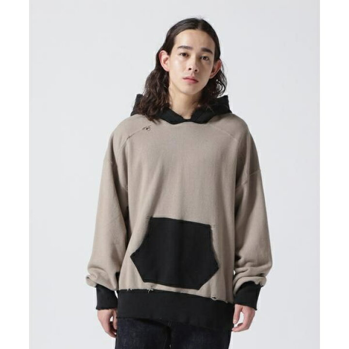 楽天市場】ANCELLM／アンセルム／2TONE AGING HOODIE／ガーデン  