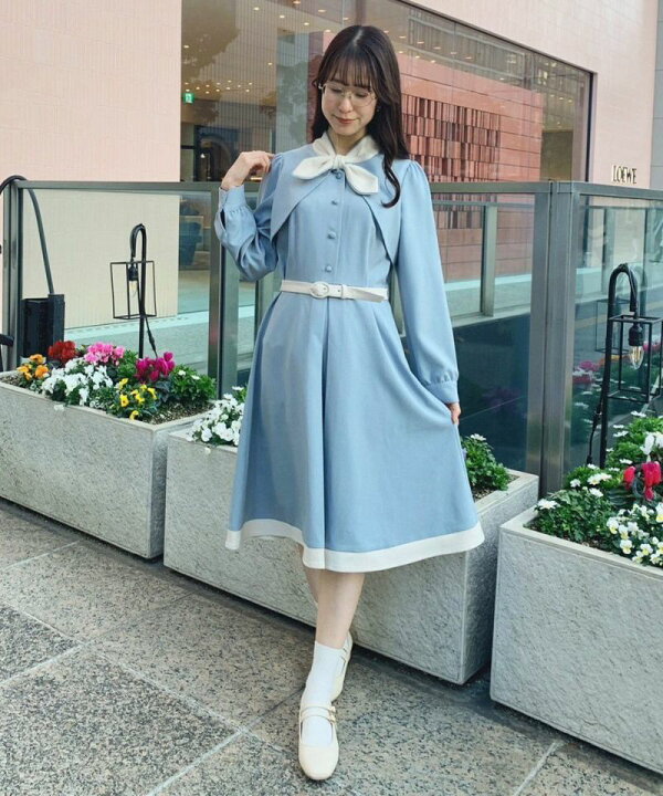 楽天市場】レイヤードバイカラーワンピース【洗える】／フィント（FINT  