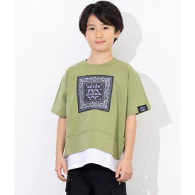 バンダナプリント レイヤード風 Tシャツ／アナップキッズ＆ガール（ANAP KIDS＆GiRL）