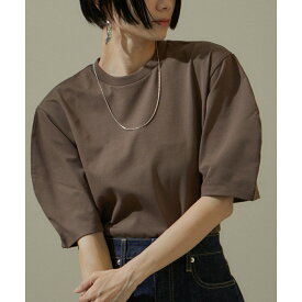 【WEB限定】フォルムスリーブクルーネックTシャツ【接触冷感・UVケア】／サロン アダム エ ロペ（SALON adam et rope' ）