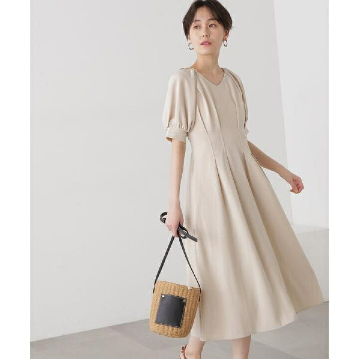 楽天市場】麻調ウエストタックワンピース／エヌ ナチュラル  