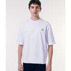 オーガニックコットン 裏パイル地 オーバーサイズ プレミアム半袖スウェット トレーナー／ラコステ（LACOSTE）