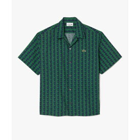 オールオーバーモノグラムプリントオープンカラーシャツ／ラコステ（LACOSTE）