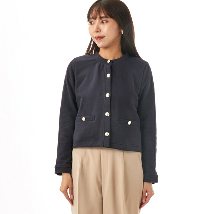 楽天市場】ゴールドボタンカーディガン裏毛／プレフェリール（PREFERIR  