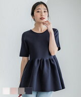スポンディッシュペプラムニット 全2色／コカ（coca）