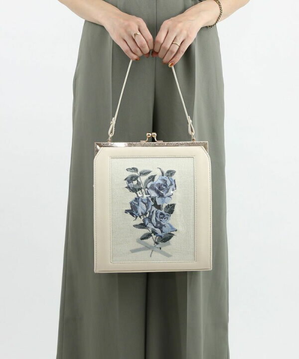 楽天市場】ローズ絵画刺繍がま口バッグ／アンアナザーアンジェラス（an 
