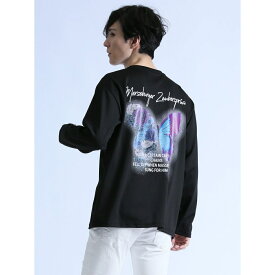 セマンティックデザイン バタフライプリント クルーネック長袖Tシャツ／セマンティックデザイン（semantic design）