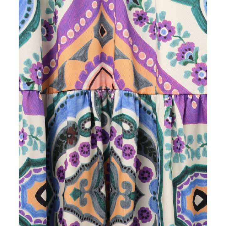 楽天市場】パネルプリントティアードワンピース／グレース  