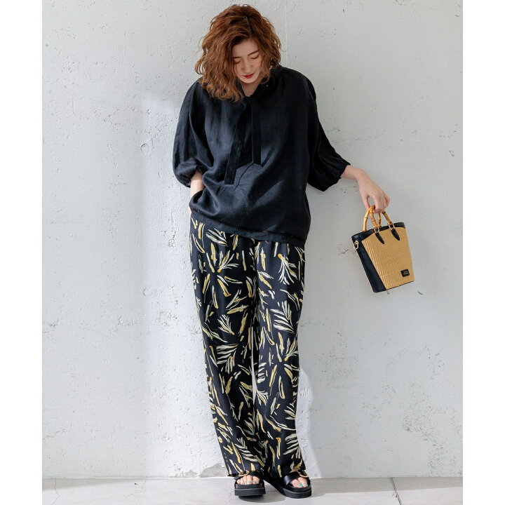 楽天市場】【杏さん着用/洗える】スリークボタニカルプリント ドロスト  