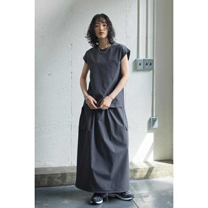 楽天市場】フレンチスリーブトップス＆マキシ カーゴスカート  