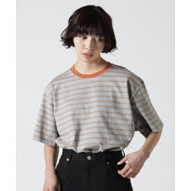 SOGLIA／ソリア　OPEN END BORDER TEE リンガーボーダーT／ビーバー（BEAVER）