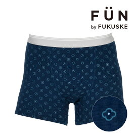 fukuske FUN(フクスケファン) ： 小紋柄 ボクサーブリーフ 前閉じ ベア天竺／フクスケファン（fukuske FUN）