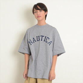 【NAUTICA】フロントロゴアップリケ刺繍半袖Tシャツ／グラソス（GLAZOS）
