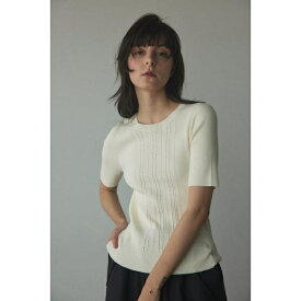washable eyelet knitting tops／ブラック バイ マウジー（BLACK BY MOUSSY）