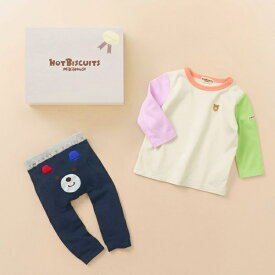 長袖Tシャツ＆スパッツセット【BOX付き】／ミキハウス ホットビスケッツ（MIKIHOUSE HOT BISCUITS）