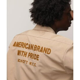 TC WORK SHIRT”AMERICAN BRAND WITH PRIDE EMB”／刺繍ワーク／ショット（Schott）