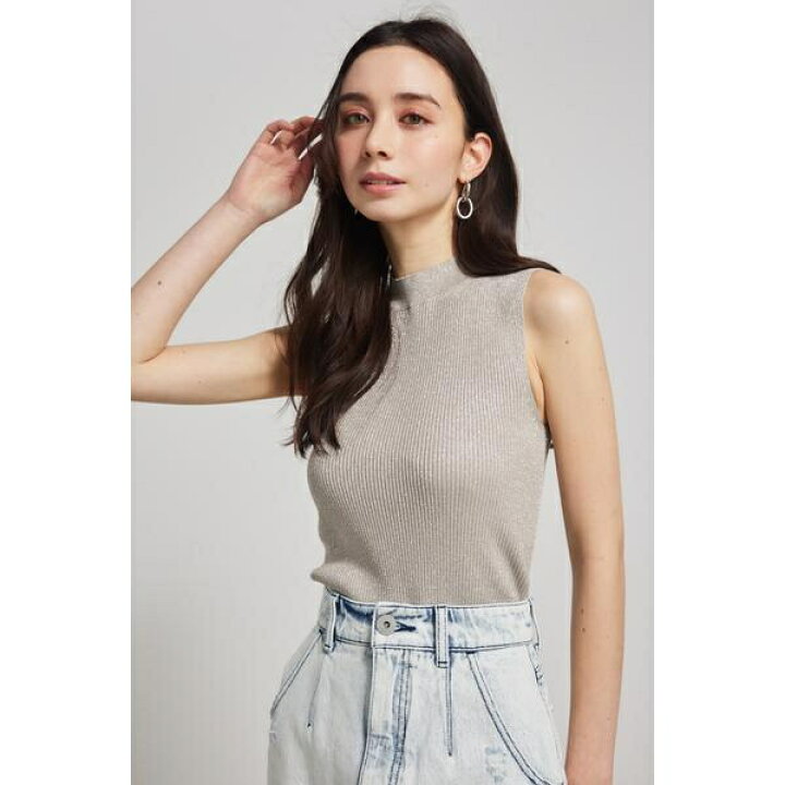 楽天市場】スリーブレスラメウォッシャブルKnit TOP／リエンダ（rienda  