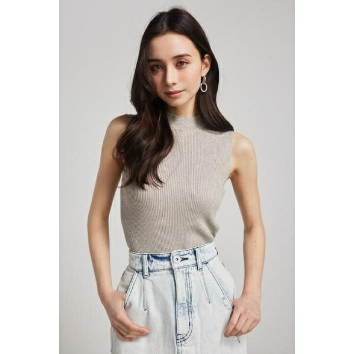 楽天市場】スリーブレスラメウォッシャブルKnit TOP／リエンダ（rienda  