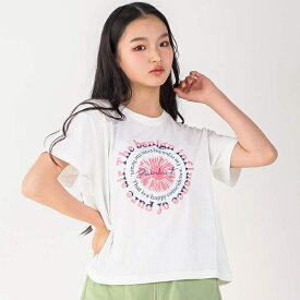 【接触冷感】サークルロゴ刺しゅうTシャツ(130~160cm)／ジディ（ZIDDY）