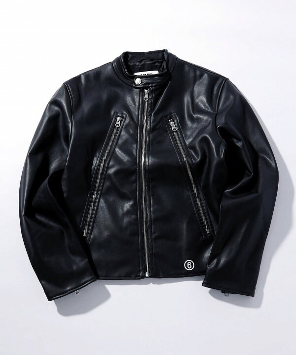 楽天市場】MM6 Maison Margiela ジップアップライダースレザー 