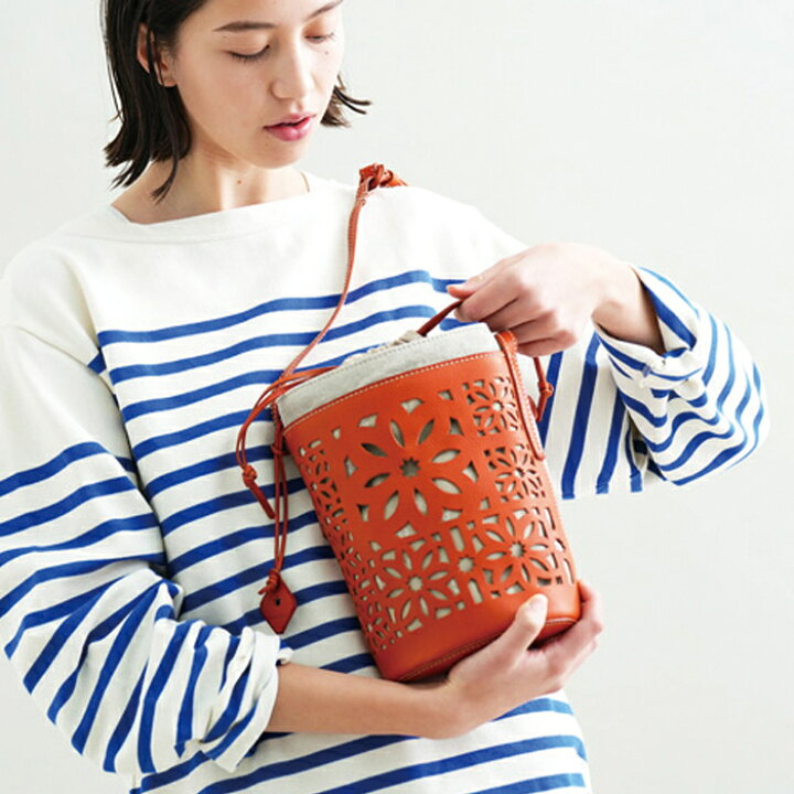 楽天市場】リネンカットワーク 筒型ショルダーバッグ／ゲンテン 