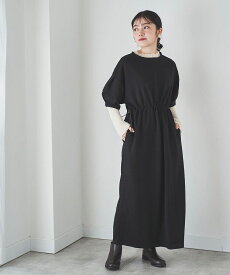 ★再入荷【mil (ミル)】ドロストスウェットワンピース【低身長・小柄】／ミル（mil）