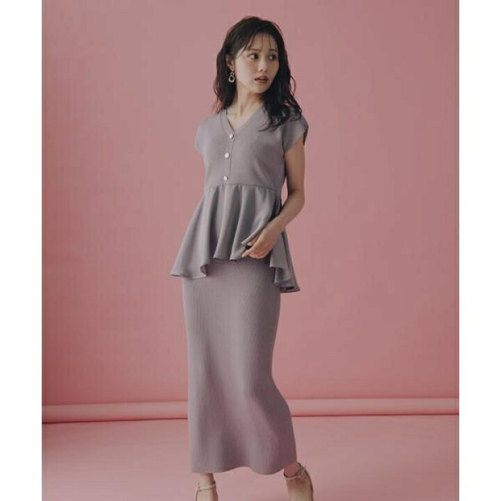 楽天市場】ペプラムナローニットSET UP／プロポーション ボディ  