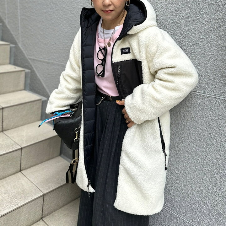 楽天市場】◇【WEB限定】【TAION/タイオン】別注ボア×ダウンフード  