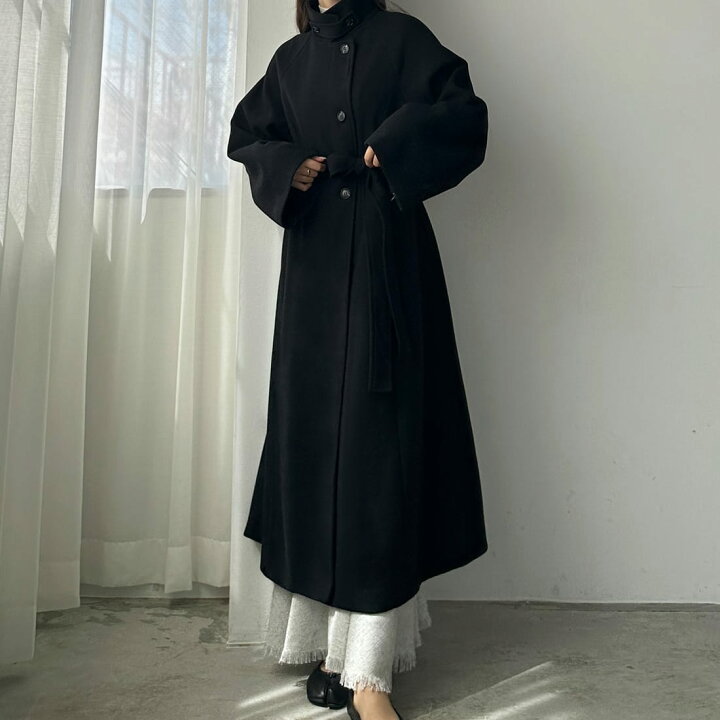 楽天市場】Louere 2wayスリットスリーブハイネックフレアコート 