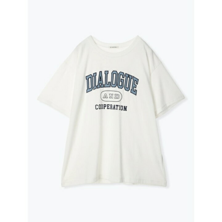 楽天市場】デニム生地使いロゴ刺繍ユニセックスTシャツ／リジェイ  