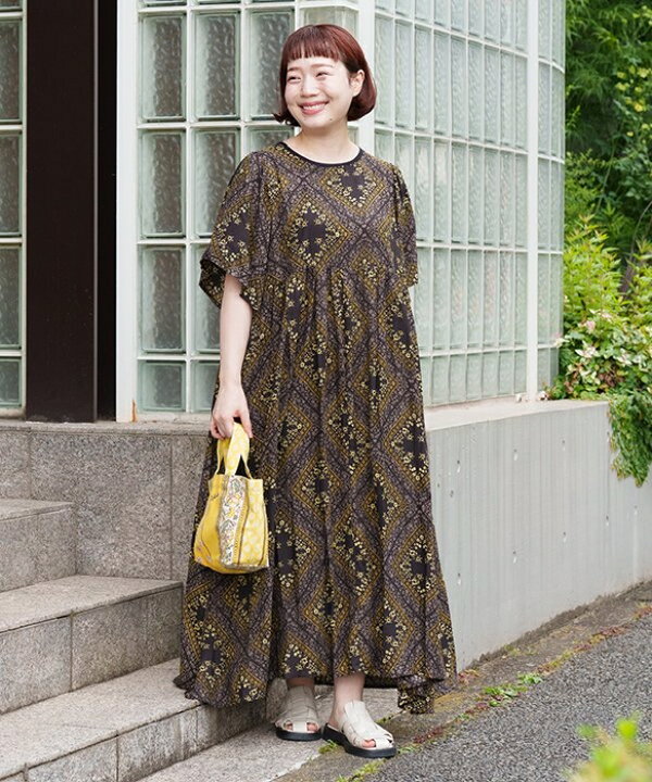 楽天市場】【大きいサイズ】大きくバンダナptワンピ  