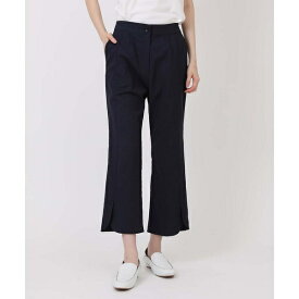 【小さいサイズ/洗濯機で洗える】カーブスリットフレアクロップドパンツ／ヒロコビス（hirokobis）