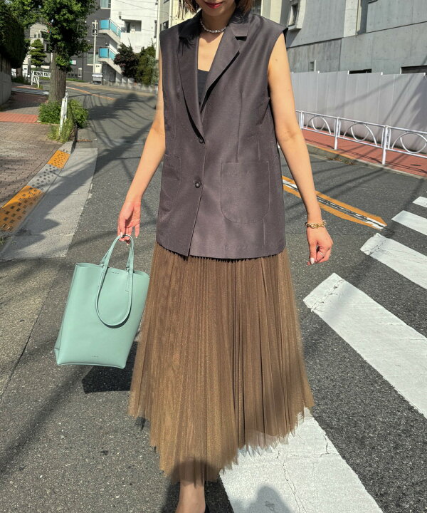 楽天市場】【Audrey and John Wad】オーガンジーノッチドラペルベスト  